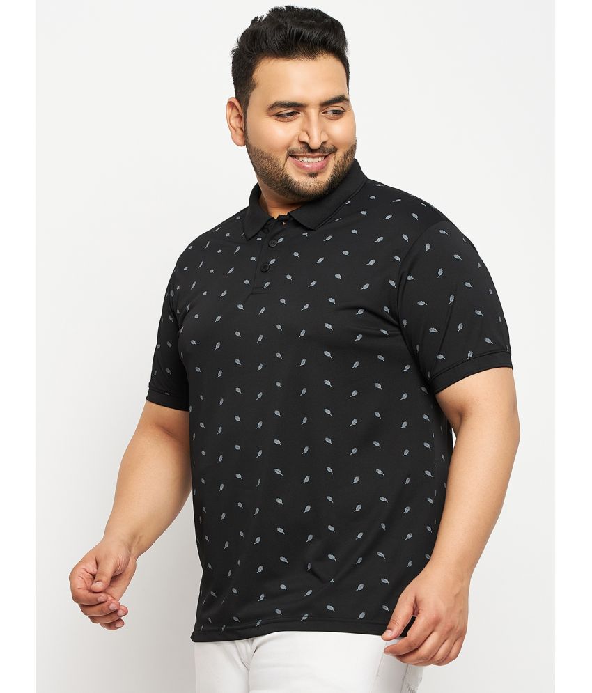     			Auxamis Cotton Blend Regular Fit Printed Half Sleeves Men's Polo T Shirt - Black ( Pack of 1 )