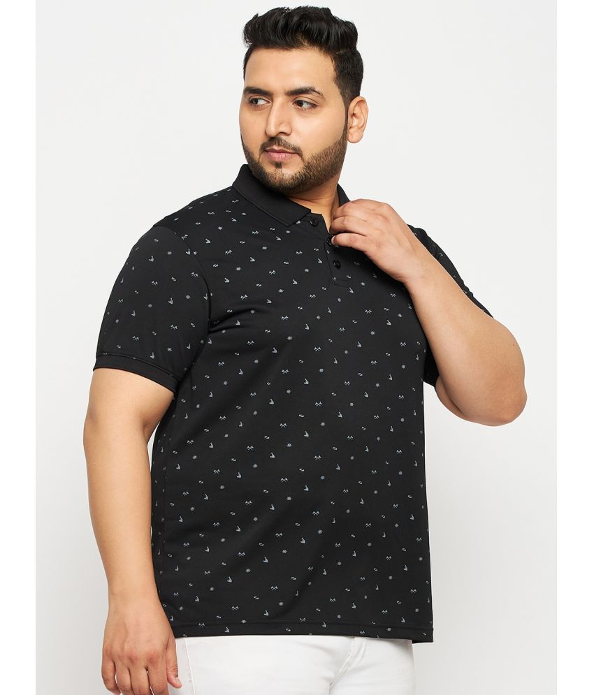     			Auxamis Cotton Blend Regular Fit Printed Half Sleeves Men's Polo T Shirt - Black ( Pack of 1 )