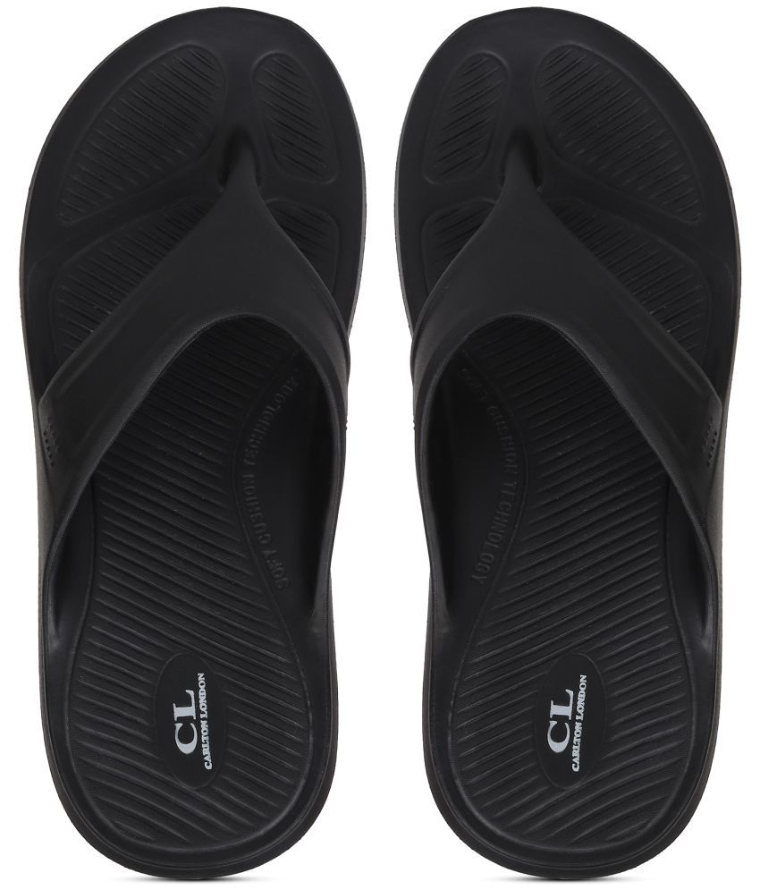     			Carlton London Black Men's Thong Flip Flop