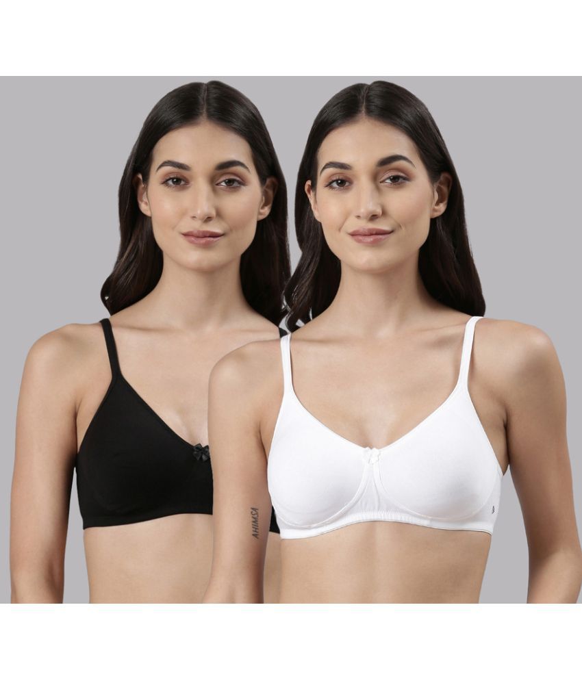     			Dollar Missy Multicolor Cotton Non Padded Women's T-Shirt Bra ( Pack of 2 )