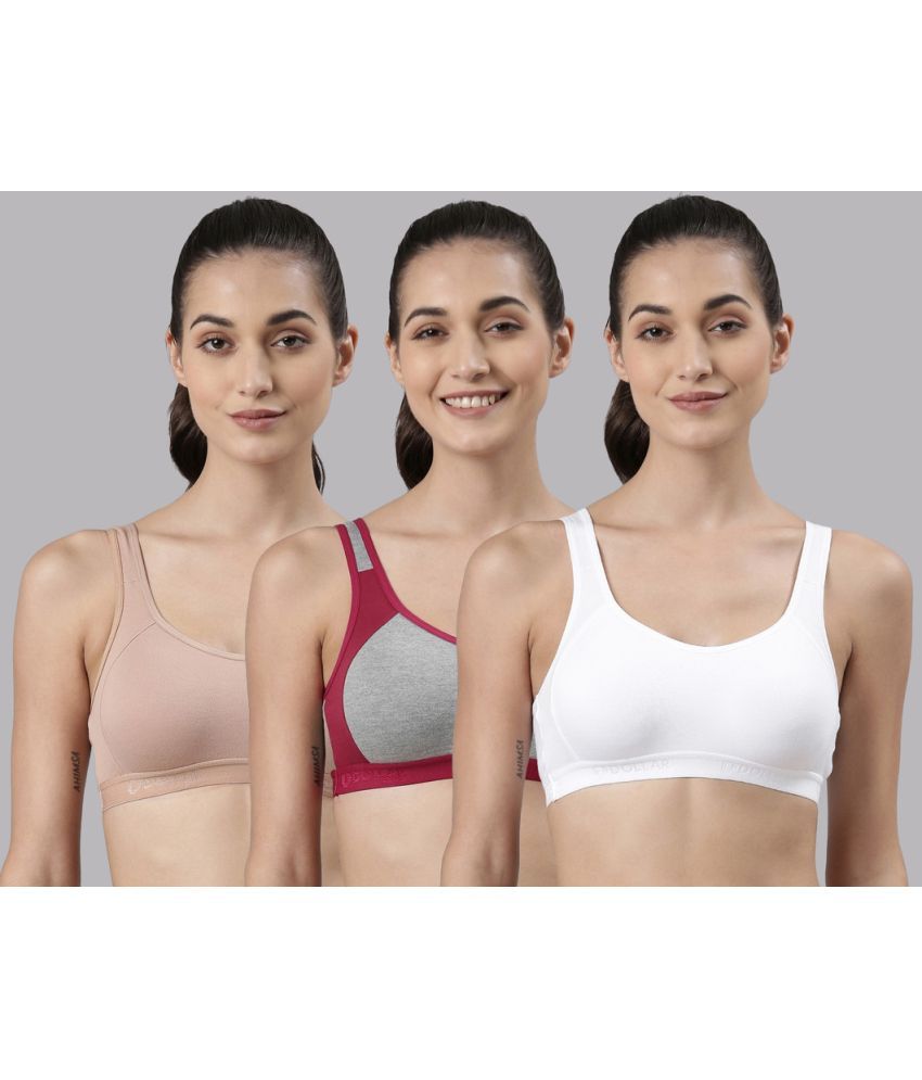     			Dollar Missy Pack of 3 Cotton Non Padded Women's Cupless Bra ( Multicolor )