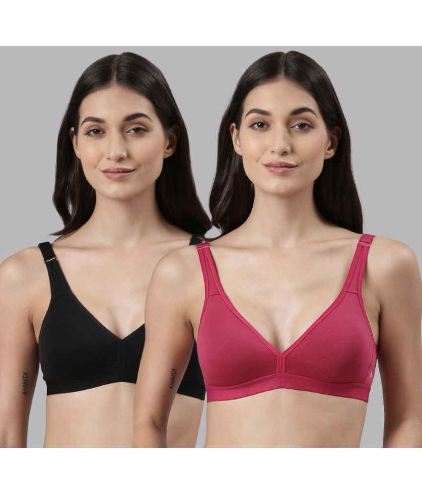     			Dollar Missy Pack of 2 Cotton Non Padded Women's Everyday Bra ( Multicolor )