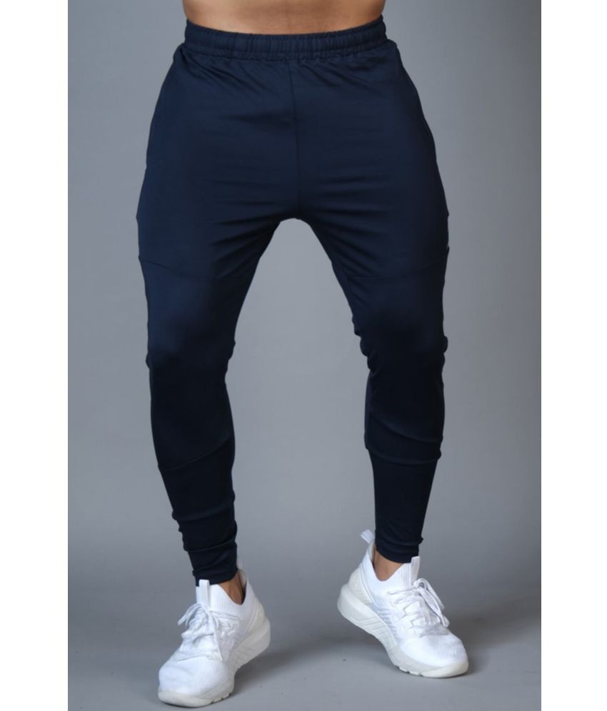     			Fuaark Navy Polyester Men's Sports Joggers ( Pack of 1 )