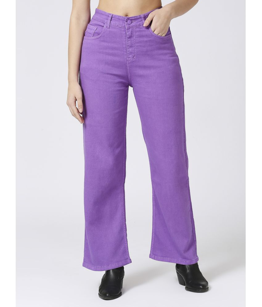     			CEFALU - Purple Denim Wide Leg Women's Jeans ( Pack of 1 )
