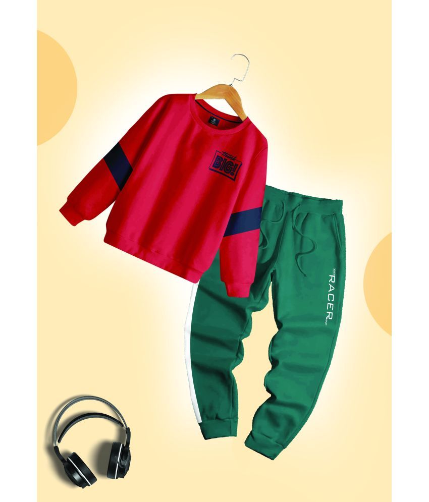     			CODEZ Pack of 1 Boys Fleece Sweatshirt & Trackpant ( Multicolor )