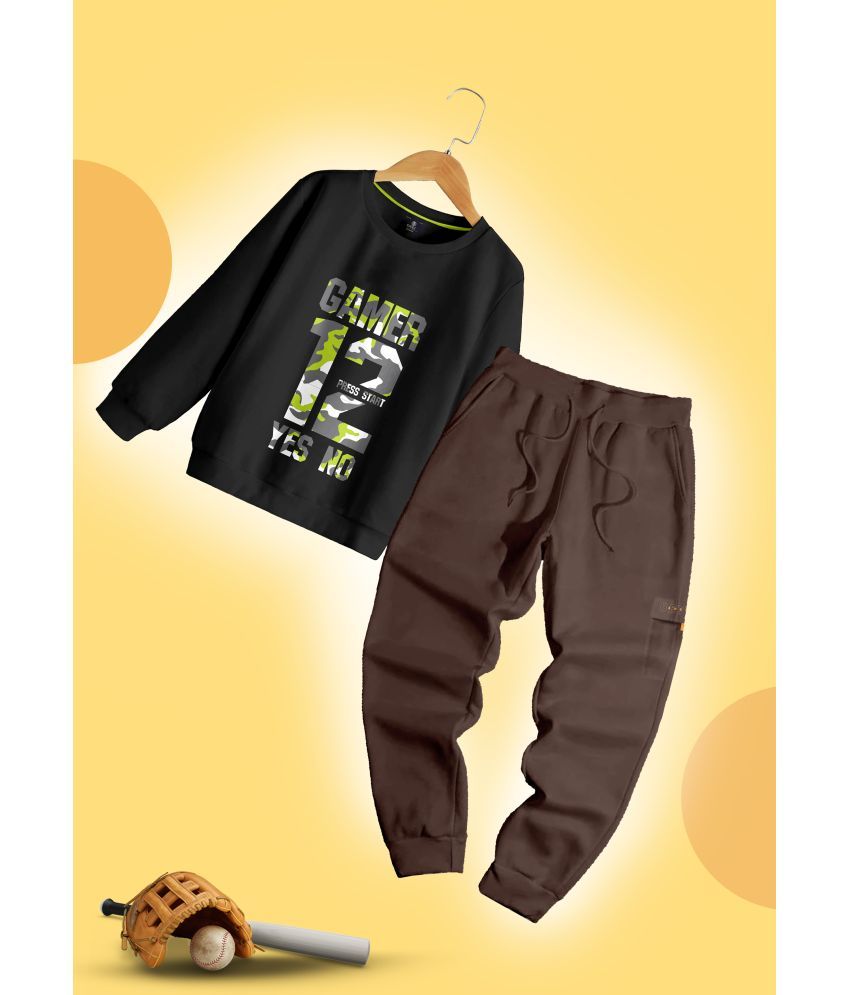     			CODEZ Pack of 1 Boys Fleece Sweatshirt & Trackpant ( Multicolor )