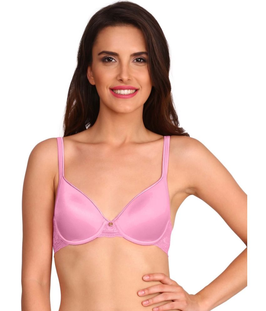     			Jockey 2102 Under-Wired Padded Microfiber Elastane Lace Back Styling T-Shirt Bra - Lavender Scent