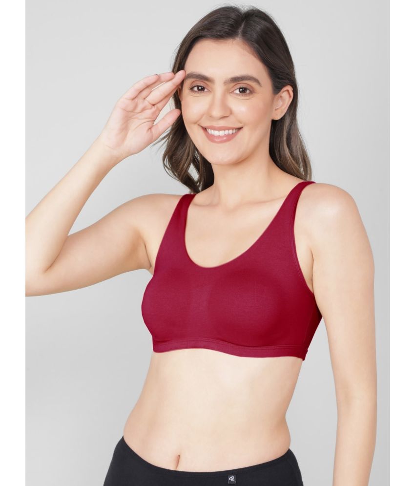     			Jockey 1550 Super Combed Cotton Elastane Slip On Crop Top With Stay Fresh Treatment - Beet Red