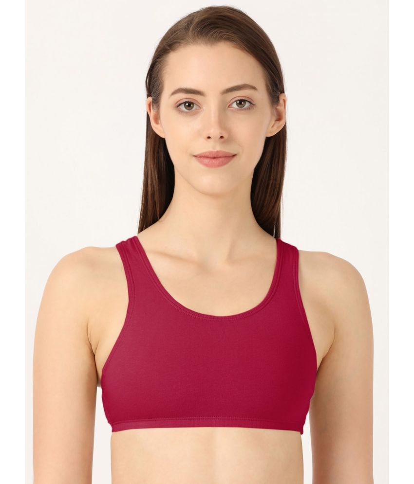     			Jockey 1582 Super Combed Cotton Elastane Slip On Crop Top With Stay Fresh Treatment - Beet Red