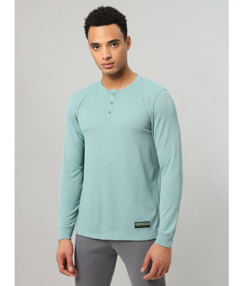     			Technosport Sea Green Polyester Slim Fit Men's Sports T-Shirt ( Pack of 1 )