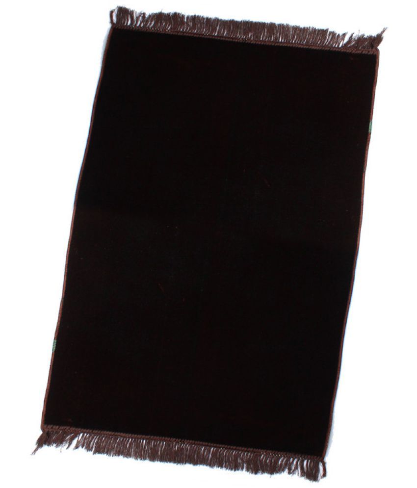     			ADIRNY Brown Single Regular Velvet Prayer Mat ( 110 X 70 cm )