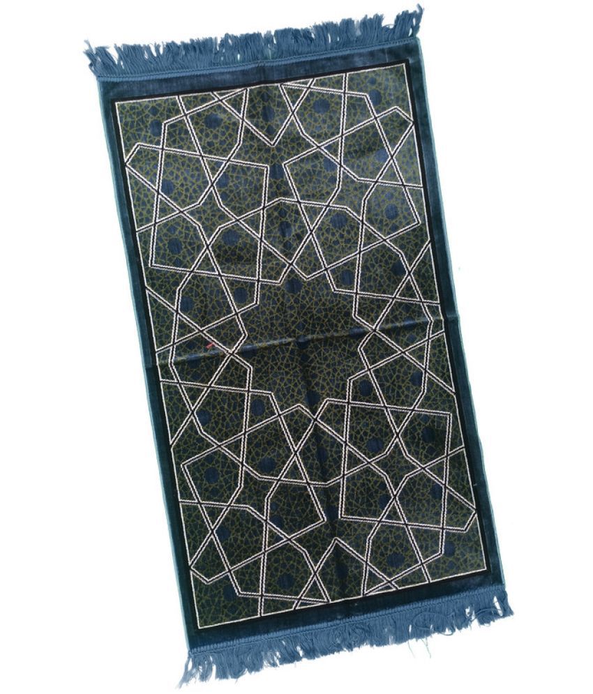     			ADIRNY Gray Single Regular Velvet Prayer Mat ( 115 X 65 cm )