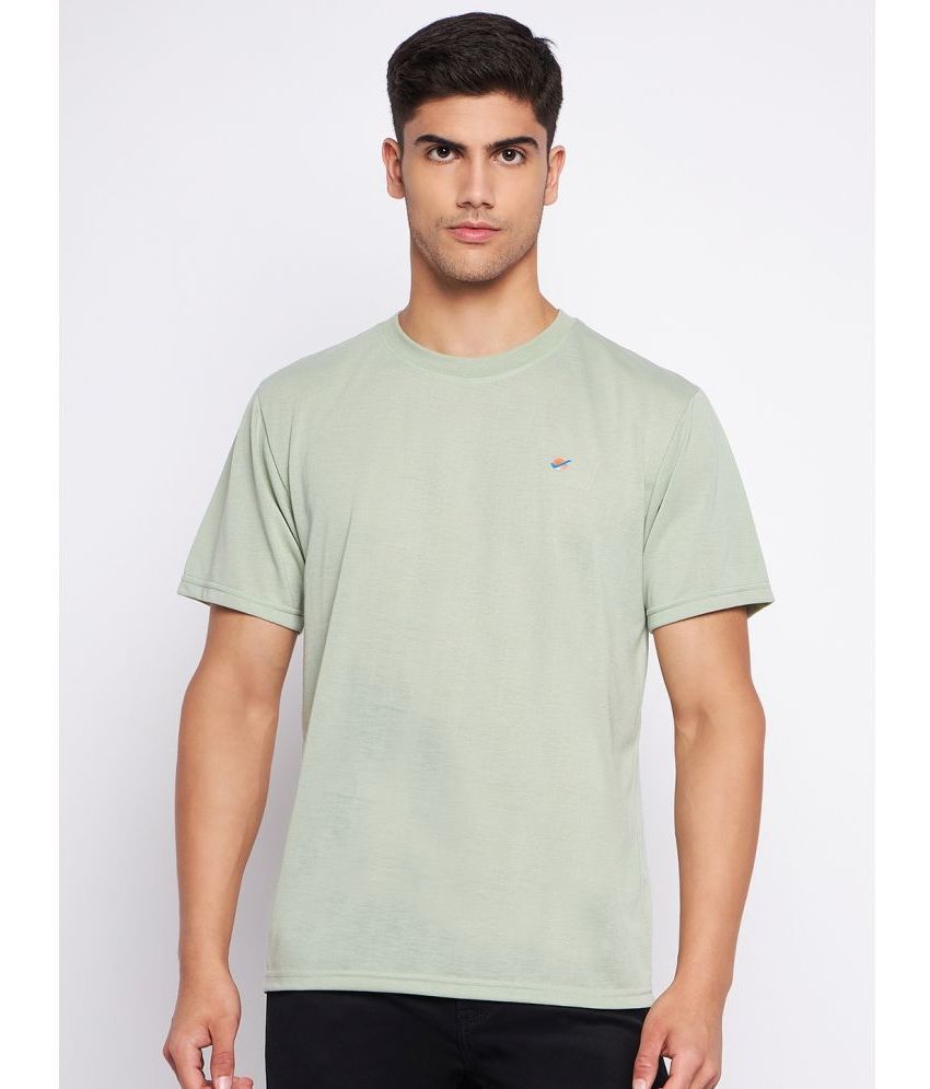     			Auxamis Cotton Blend Regular Fit Solid Half Sleeves Men's T-Shirt - Green ( Pack of 1 )
