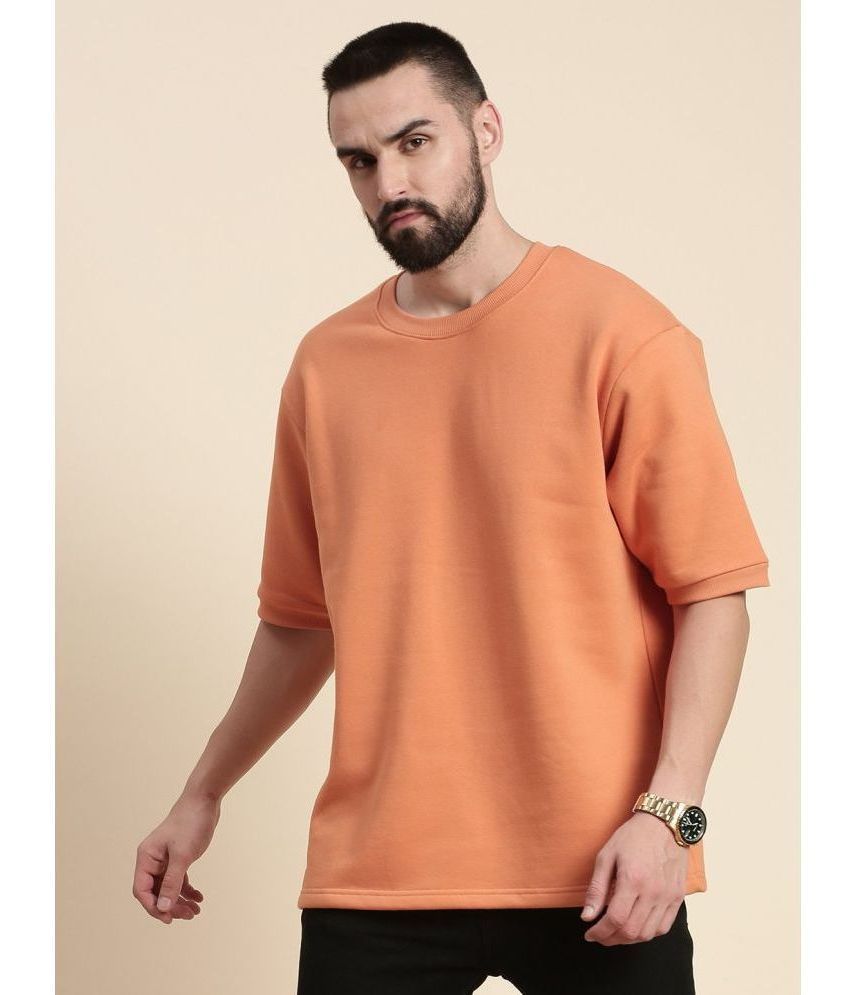     			Dillinger Fleece Round Neck Men's Sweatshirt - Orange ( Pack of 1 )