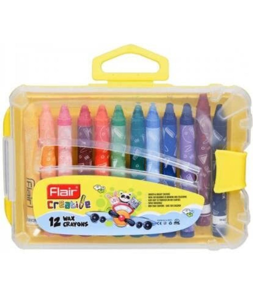     			FLAIR Creative Series 12 Shades Wax Crayons (Multicolor)