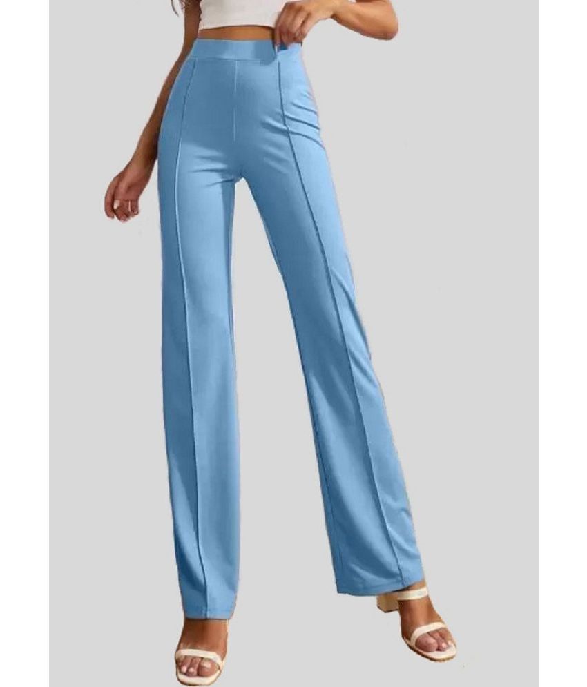     			Gazal Fashions - Blue Cotton Blend Flared Women's Bootcut Pants ( Pack of 1 )