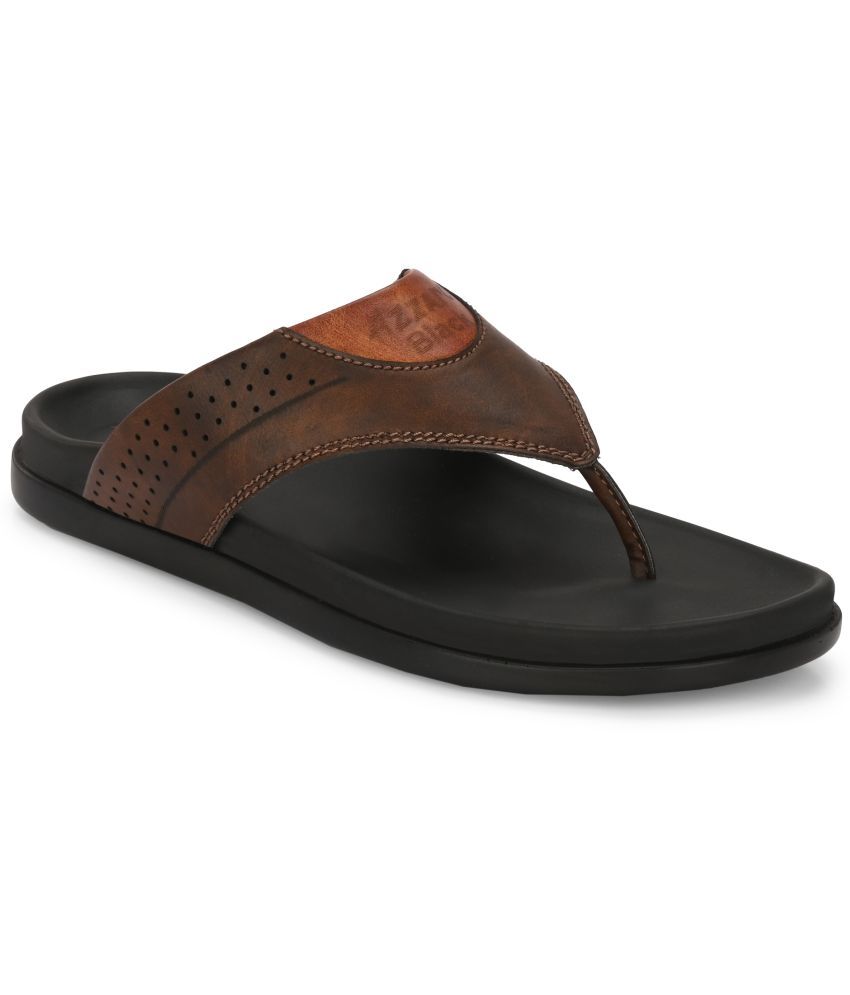     			Leeport - Brown Men's Thong Flip Flop