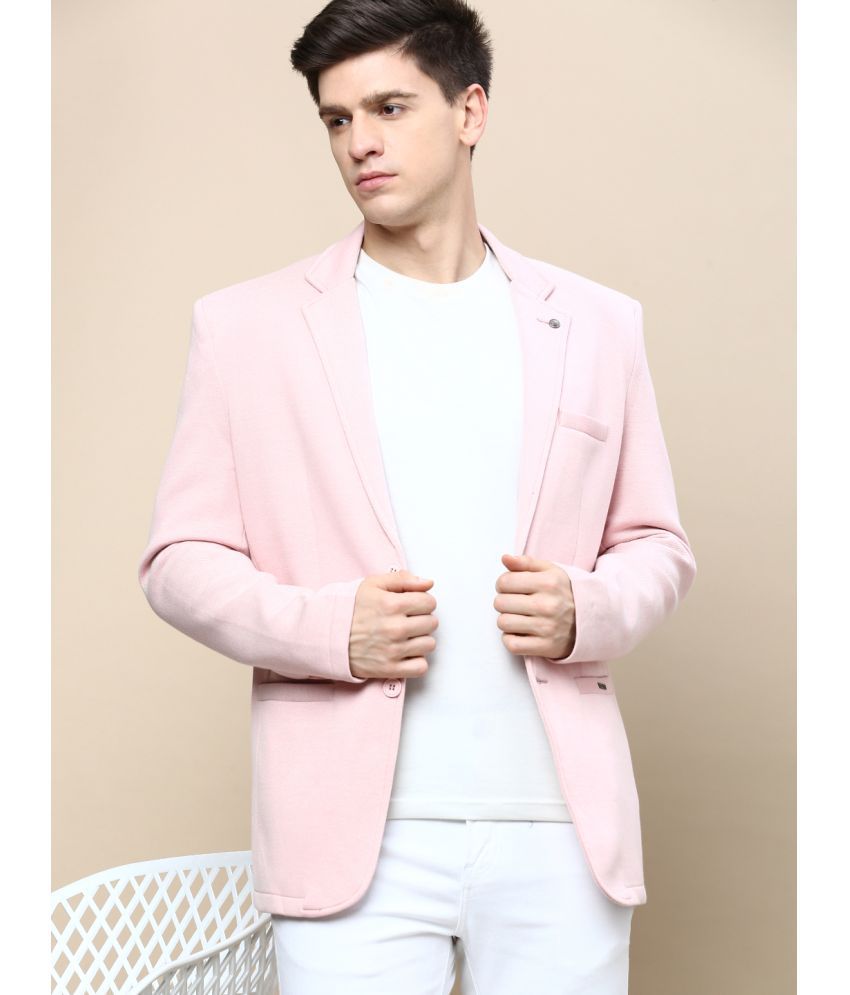     			Showoff Cotton Blend Men's Blazer - Pink ( Pack of 1 )