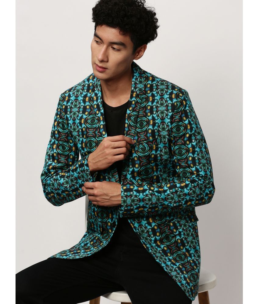     			Showoff Cotton Men's Blazer - Turquoise ( Pack of 1 )