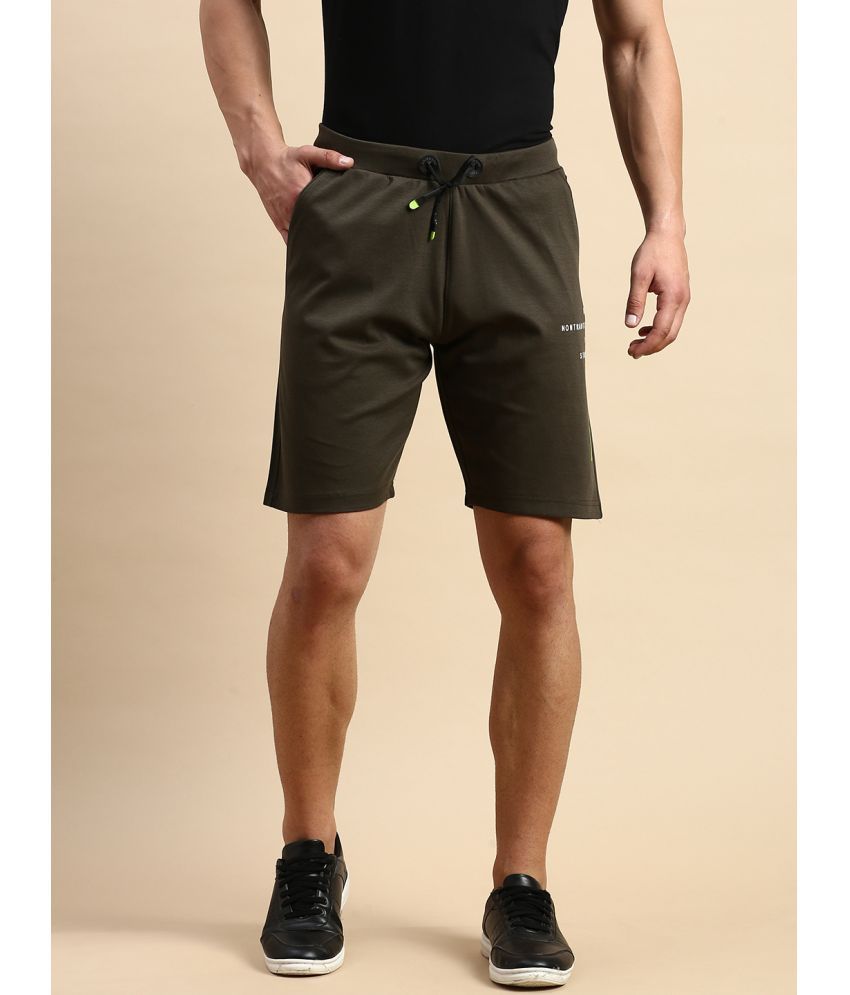     			Showoff - Olive Polyester Men's Shorts ( Pack of 1 )