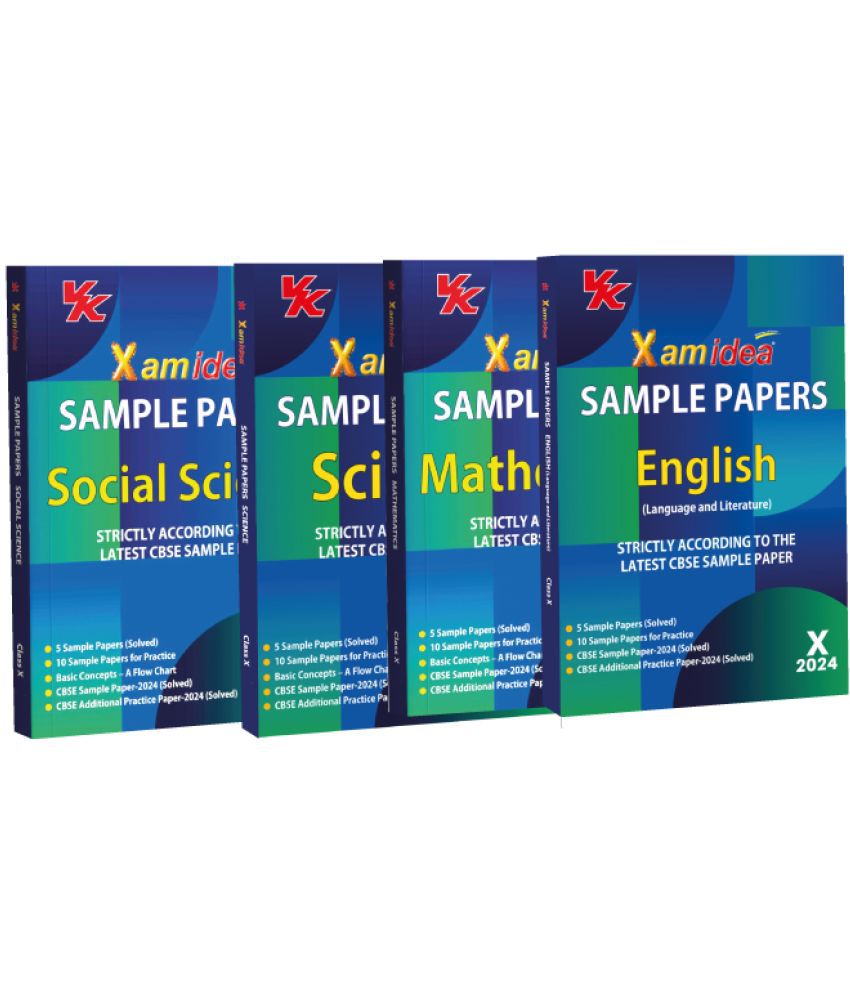     			Xam idea Sample Papers Simplified Bundle Set of 4 Books (Social Science, Science, Mathematics & English) Class 10 for 2024 Board Exam |