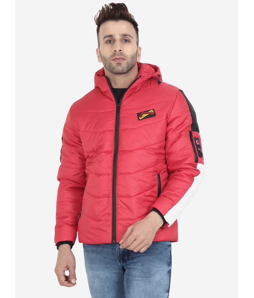     			xohy Nylon Men's Quilted & Bomber Jacket - Pink ( Pack of 1 )
