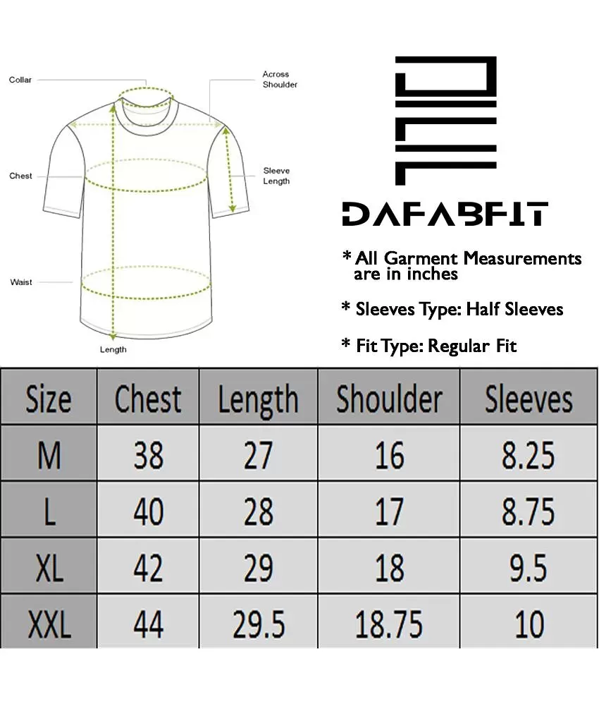 Buy DAFABFIT Premium Cotton White Color Half Sleeves Drop Shoulder