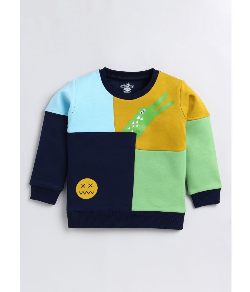     			CUTOPIES Pack of 1 Boys Fleece Sweatshirt ( Mustard )