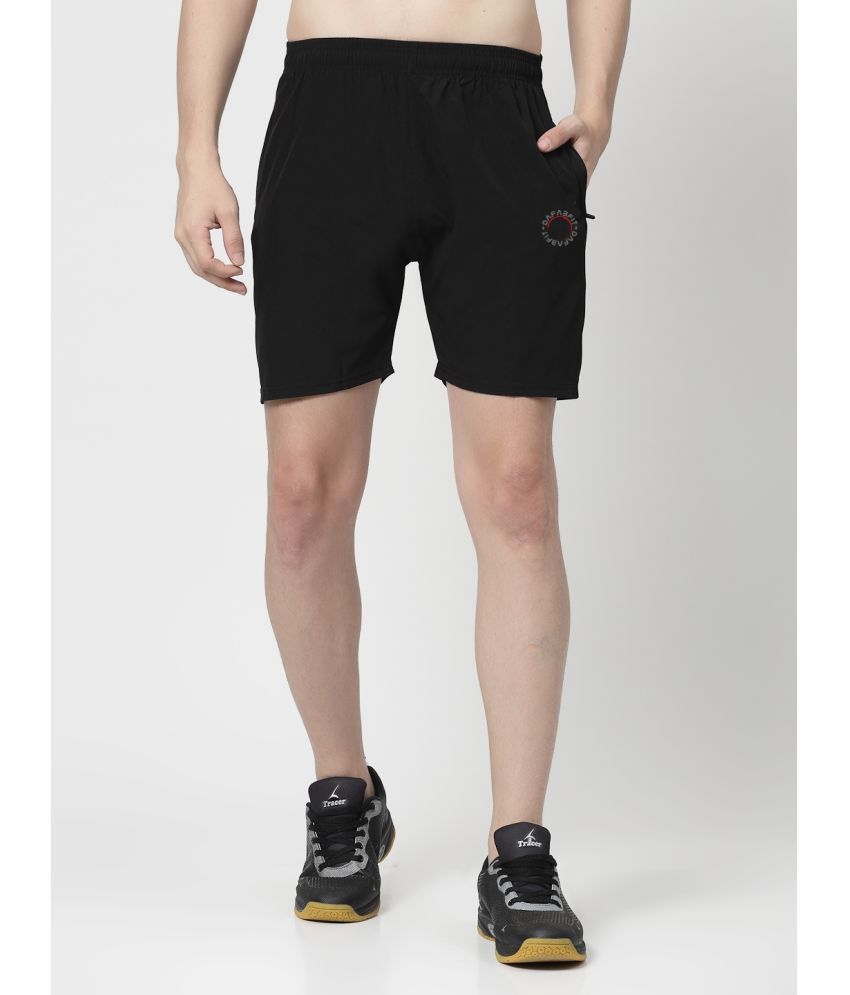     			DAFABFIT - Black Polyester Blend Men's Shorts ( Pack of 1 )