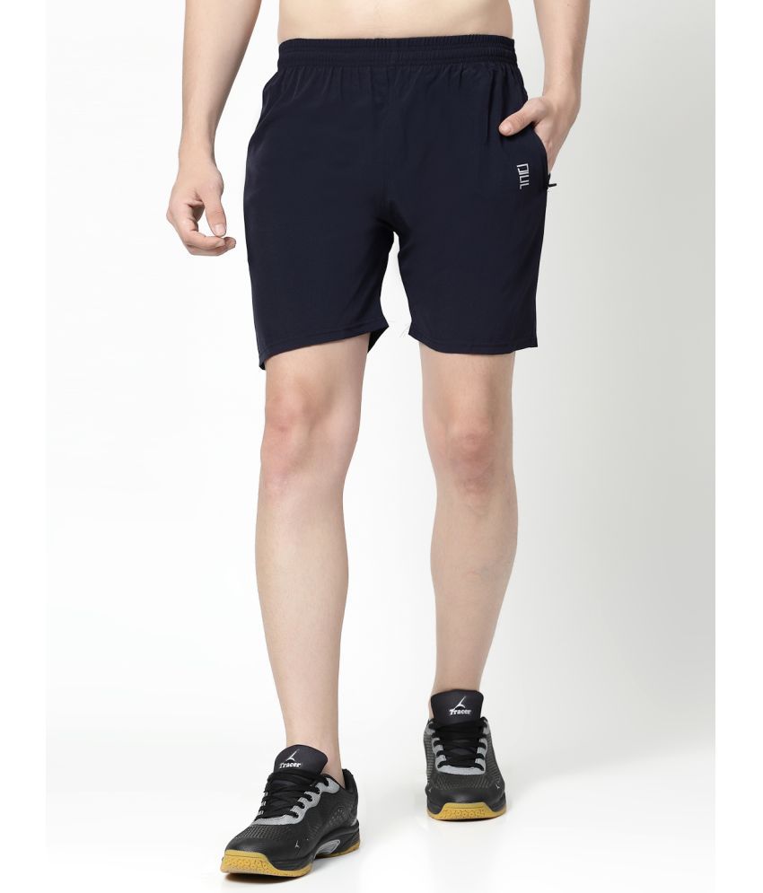     			DAFABFIT - Navy Polyester Blend Men's Shorts ( Pack of 1 )