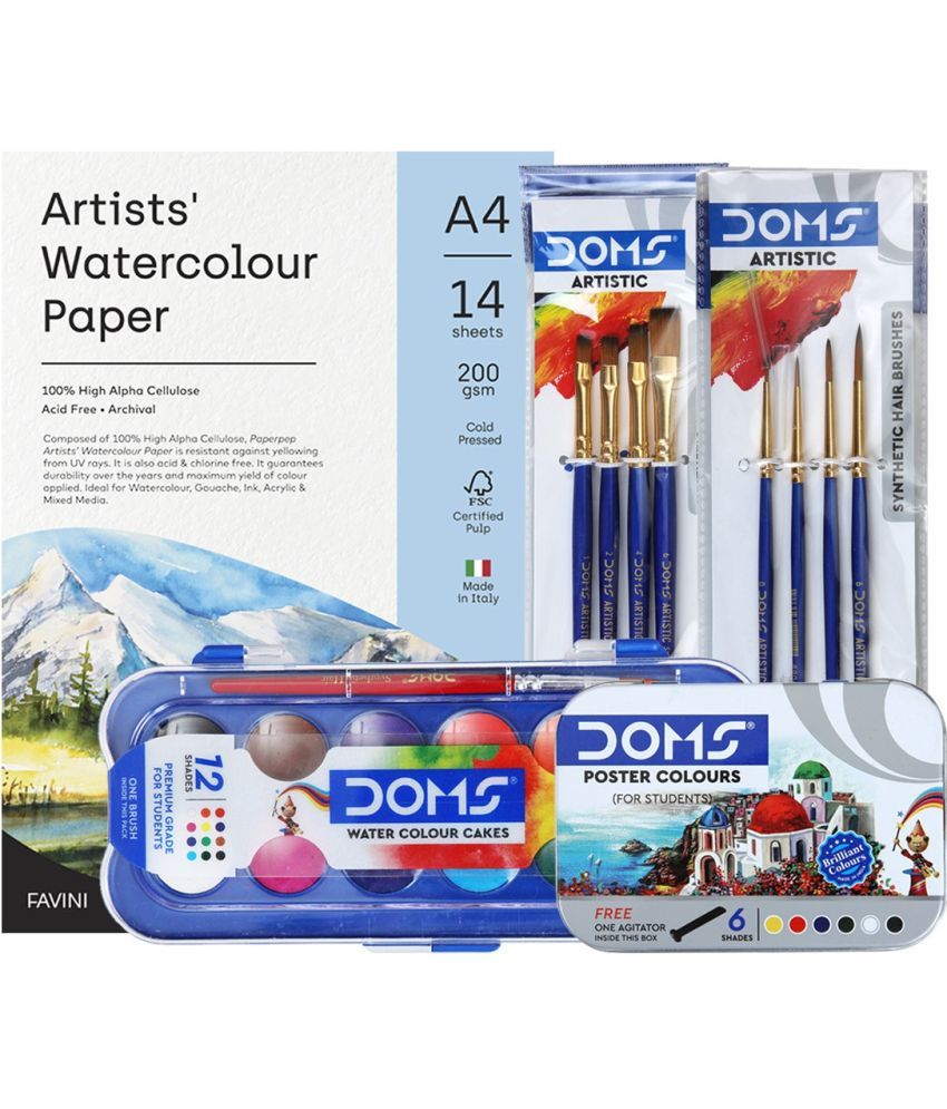     			DOMS Painting Smart Kit Mega Gift Pack | Painting Set for Kids | 5 Item | Combo Pack