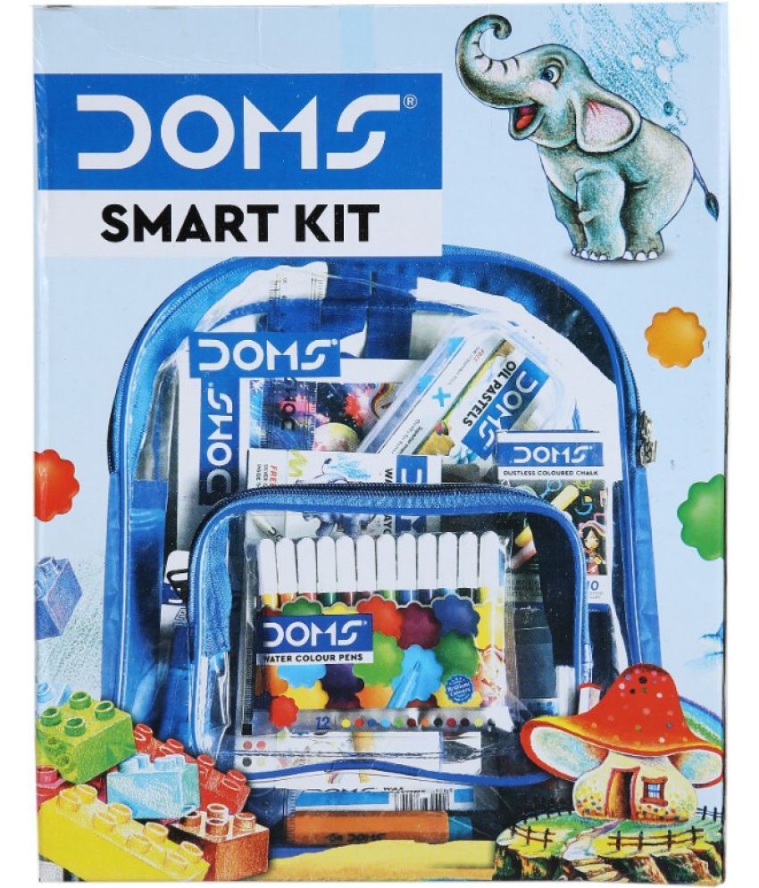     			DOMS Smart Kit | Kit For School Essentials With Zipper Bag | Gifting Range For Kids