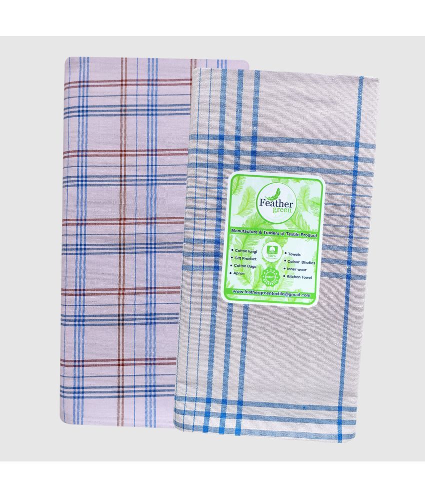     			Feather Green - Multicolor Cotton Men's Lungi ( Pack of 2 )