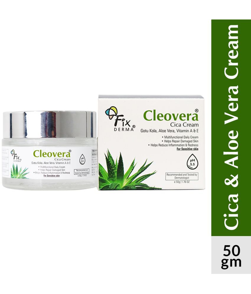     			Fixderma Cleovera Cica Cream withgotu Kola For Face, Repairs Sensitive & Damaged Skin, 50g