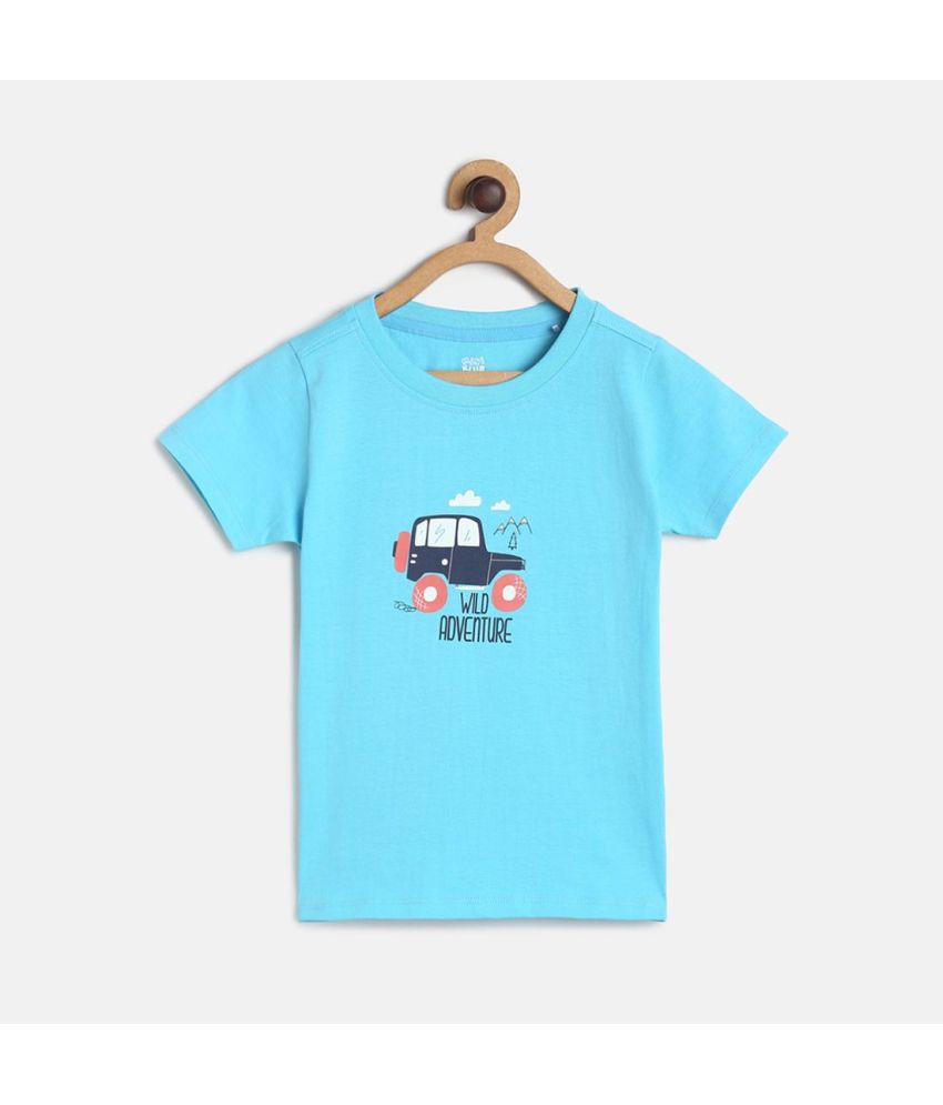     			MINI KLUB - Blue 100% Cotton Girls T-Shirt ( Pack of 1 )