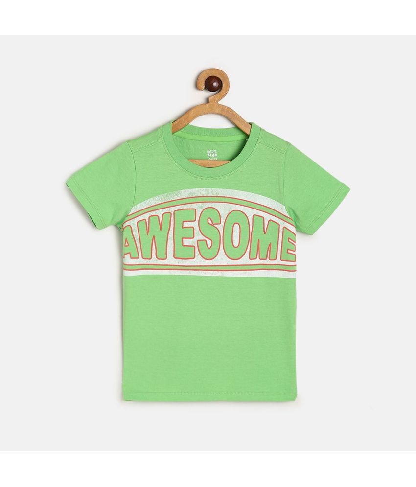     			MINI KLUB - Green 100% Cotton Girls T-Shirt ( Pack of 1 )