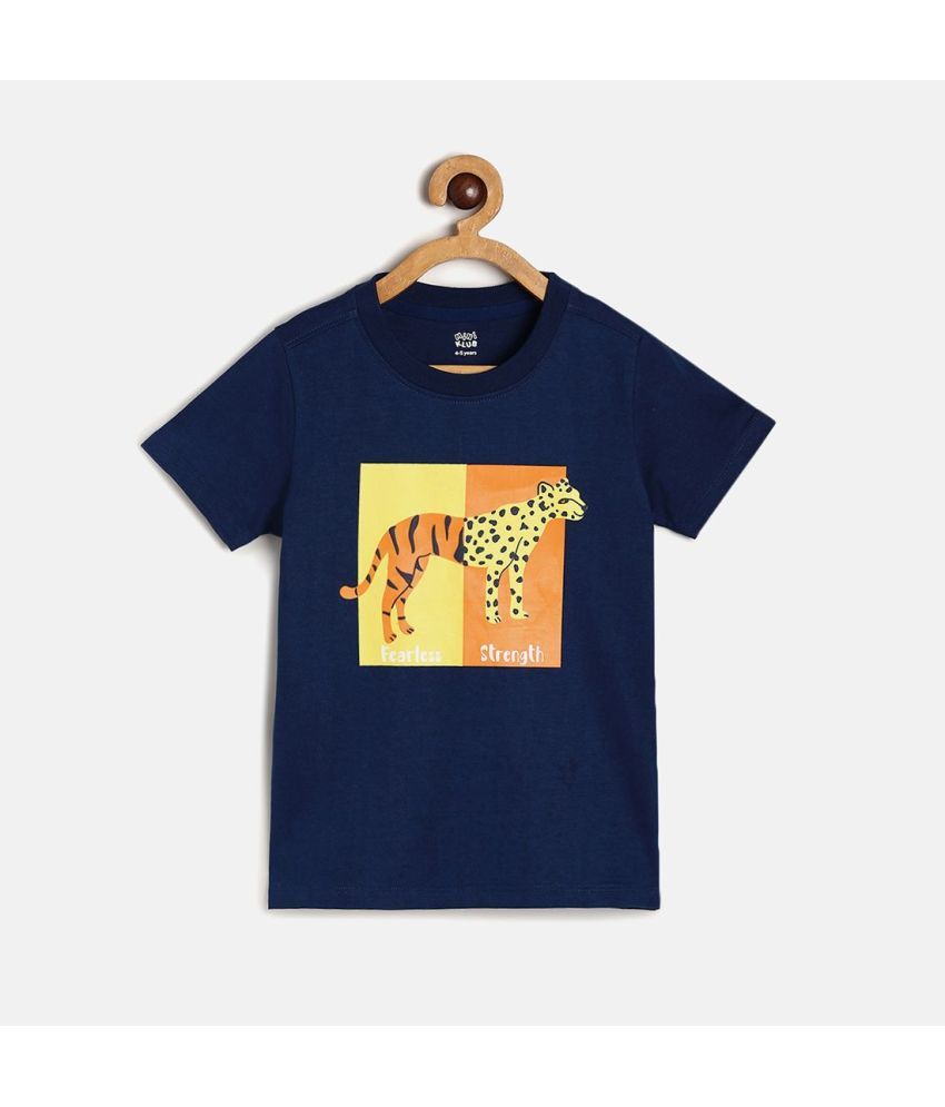     			MINI KLUB - Navy 100% Cotton Girls T-Shirt ( Pack of 1 )