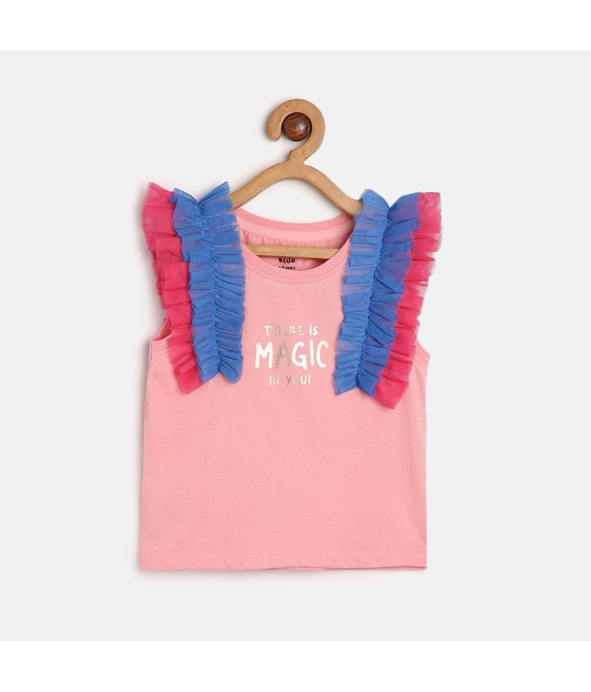     			MINI KLUB Pack of 1 Girls 100% Cotton Top ( Pink )