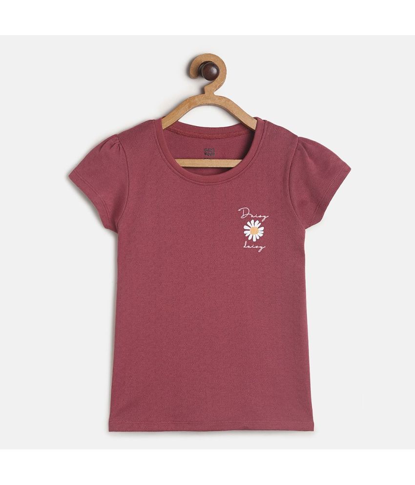     			MINI KLUB - Red 100% Cotton Girls Top ( Pack of 1 )