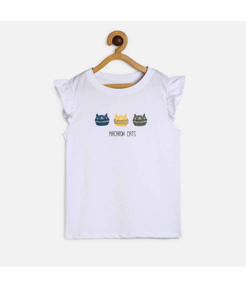     			MINI KLUB - White 100% Cotton Girls Top ( Pack of 1 )