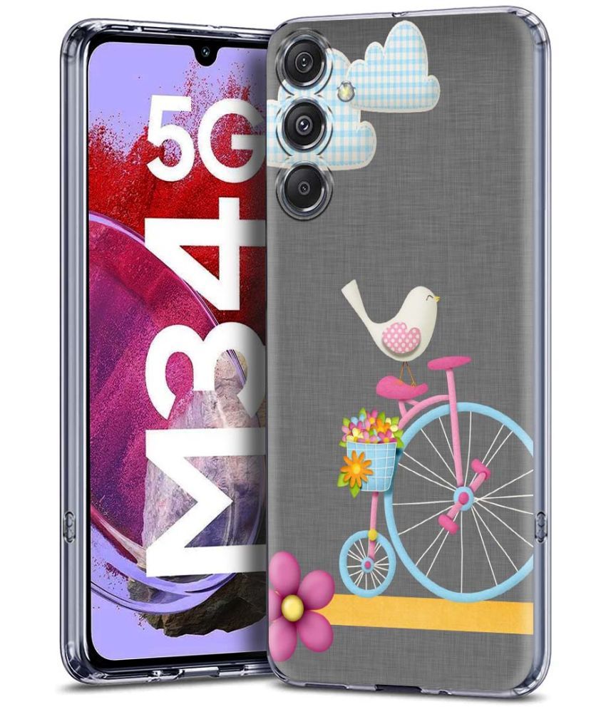     			NBOX - Multicolor Printed Back Cover Silicon Compatible For Samsung Galaxy M34 5G ( Pack of 1 )