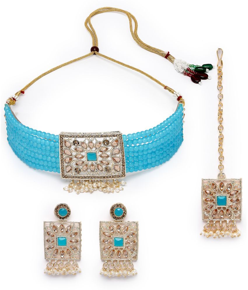     			Studio Sukkhi - Turquoise Alloy Necklace Set ( Pack of 1 )