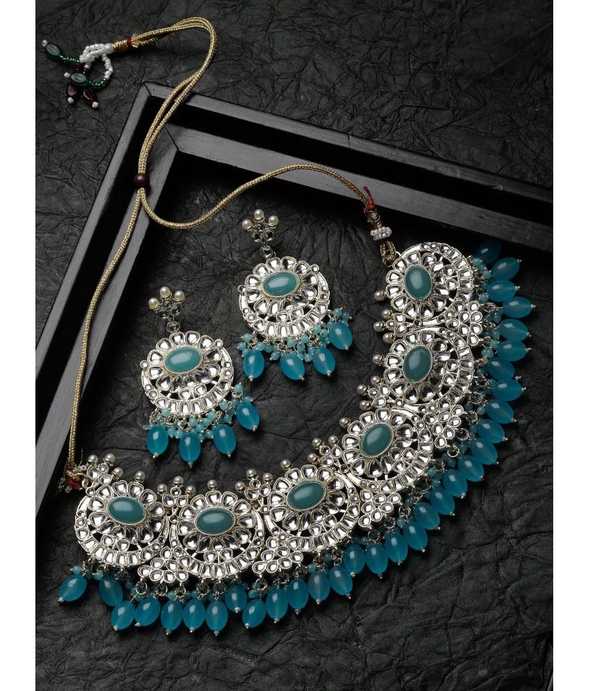     			Studio Sukkhi - Turquoise Alloy Necklace Set ( Pack of 1 )