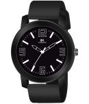 IIK COLLECTION - Black Silicon Analog Men's Watch