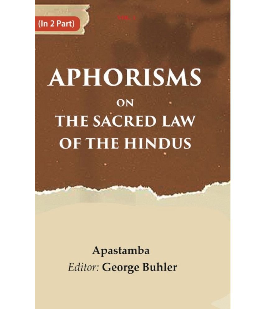     			Aphorisms on the Sacred Law of the Hindus 1st [Hardcover]