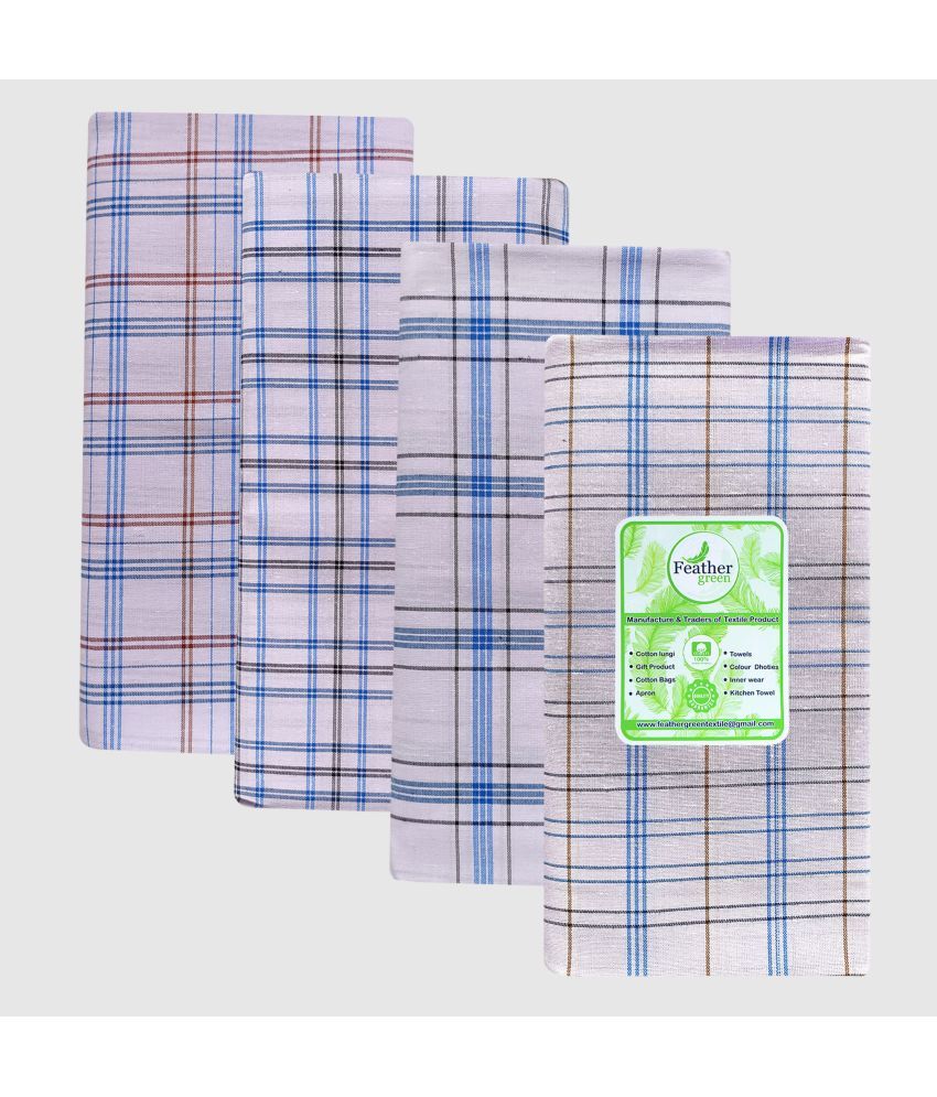     			Feather Green - Multicolor Cotton Men's Lungi ( Pack of 4 )