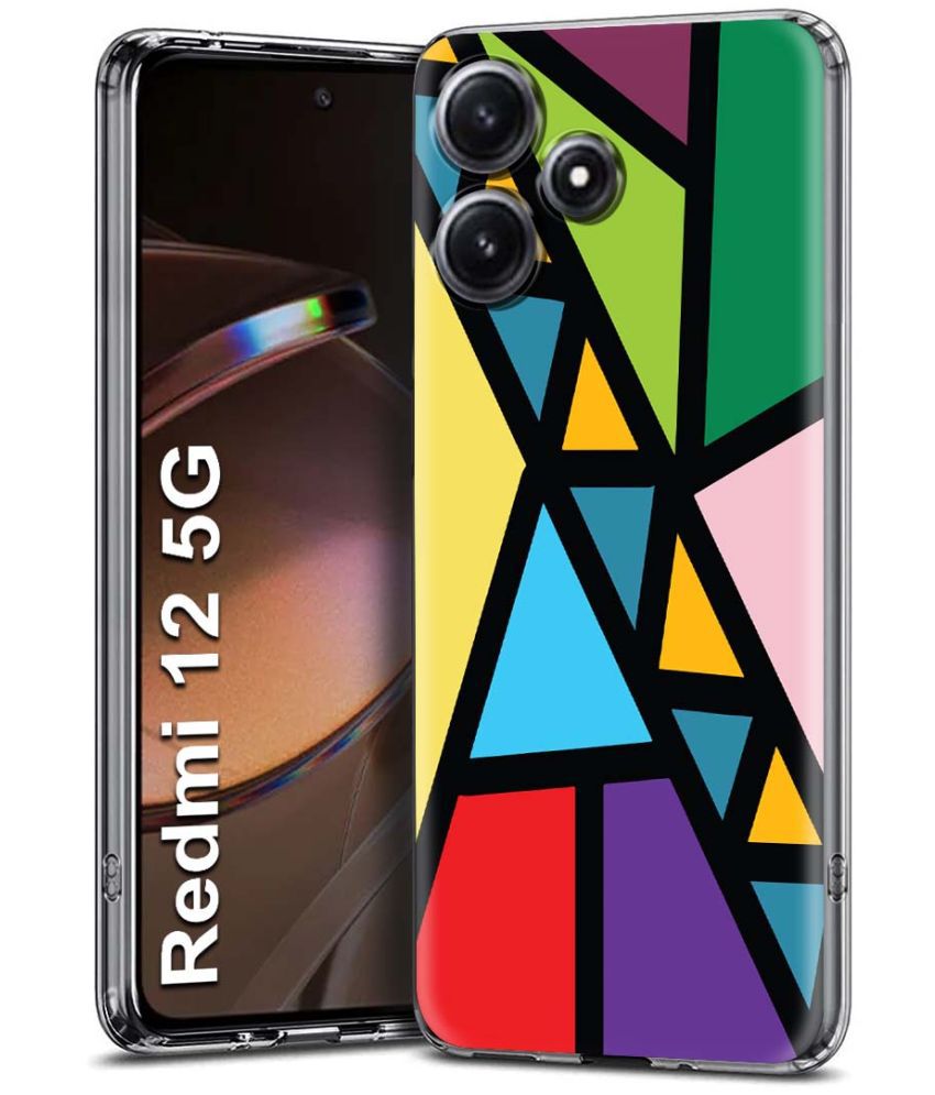     			NBOX - Multicolor Printed Back Cover Silicon Compatible For Redmi 12 5G ( Pack of 1 )
