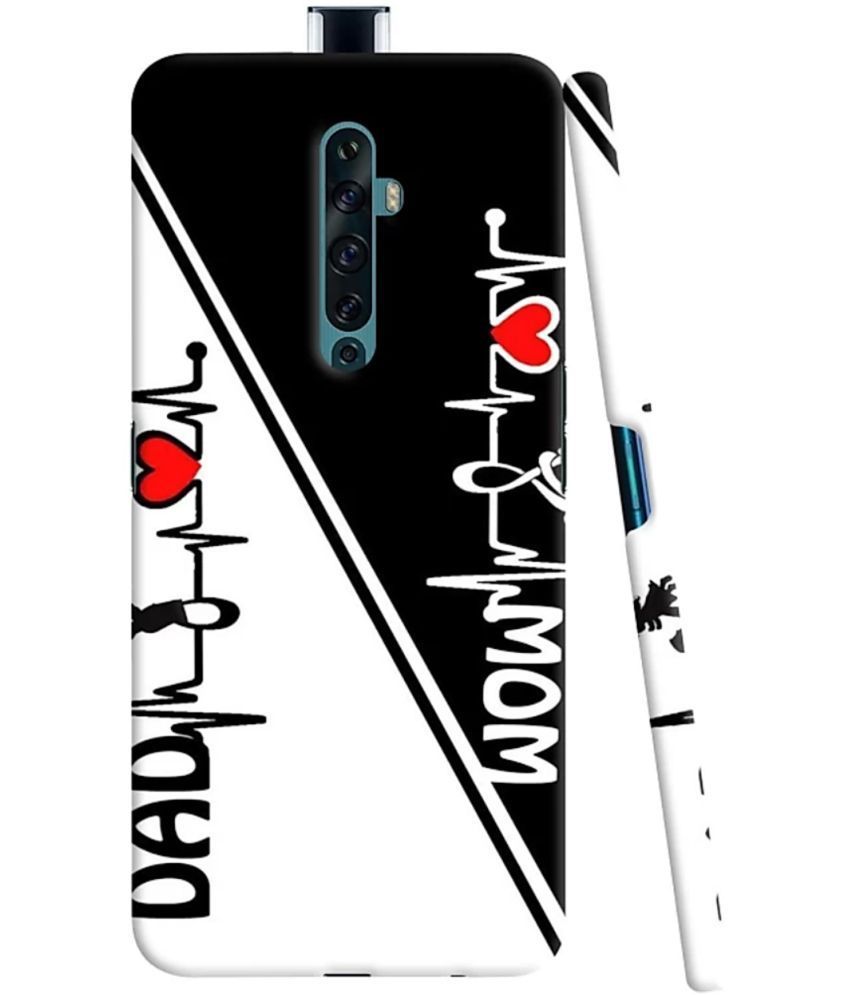     			T4U THINGS4U - Black Printed Back Cover Polycarbonate Compatible For Oppo Reno 2F ( Pack of 1 )