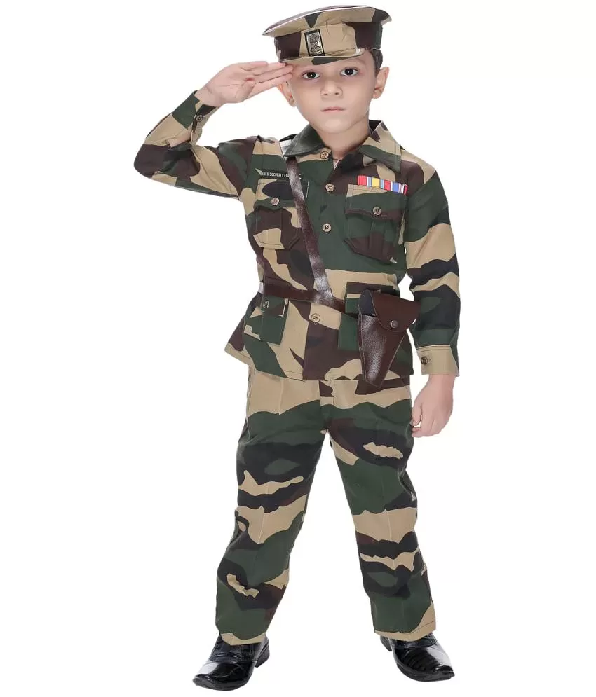 Rent or Buy Army General Kids Fancy Dress Costume Online in India
