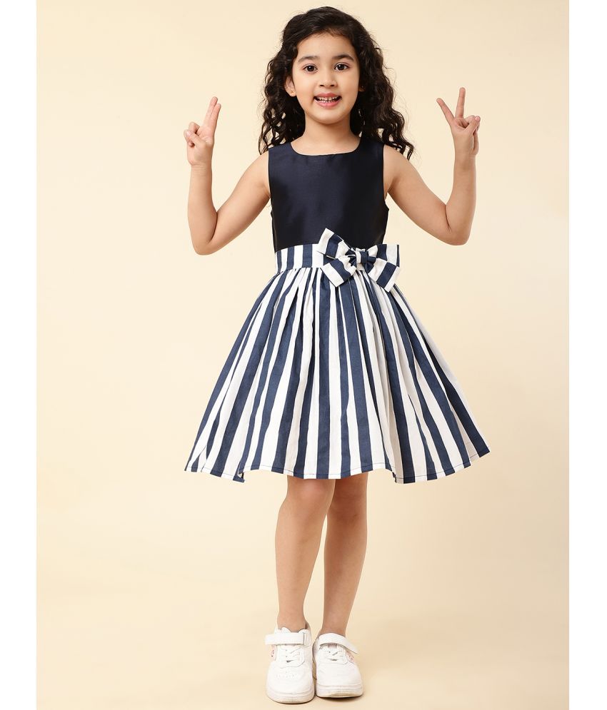     			A.T.U.N. Navy Polyester Girls Fit And Flare Dress ( Pack of 1 )